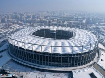 SUPER FOTO: Imagini in premiera! Cum arata National Arena de sus pe timp de iarna!