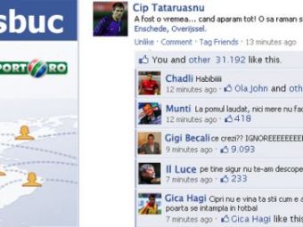 
	&quot;Siiiingurrr, atat de singur!!&quot; Tatarusanu a primit IGNORE de la Becali de Dragobete! Urmarea GAFEI din meciul cu Twente, pe facebook:
