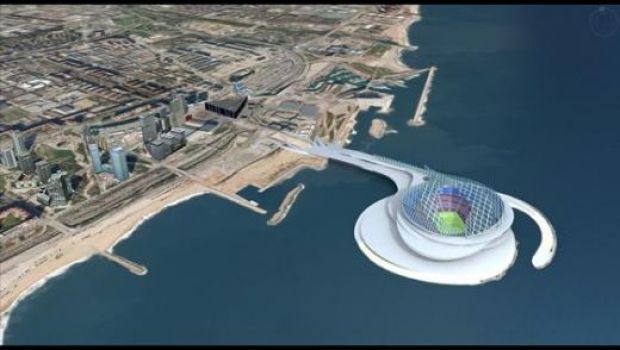 ADIO Camp Nou! Sefii Barcei vor un alt stadion! Cum arata arena EXTRATERESTRA pe mare visata de catalani: