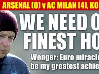 Arsenal CREDE in MIRACOLE! Wenger vrea sa produca cea mai mare rasturnare din istoria CL! &quot;Imposibilul e posibil!&quot;