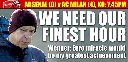 Arsenal AC Milan Arsene Wenger