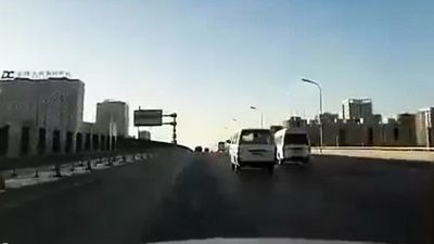 chinez accident autostrada Beijing Video