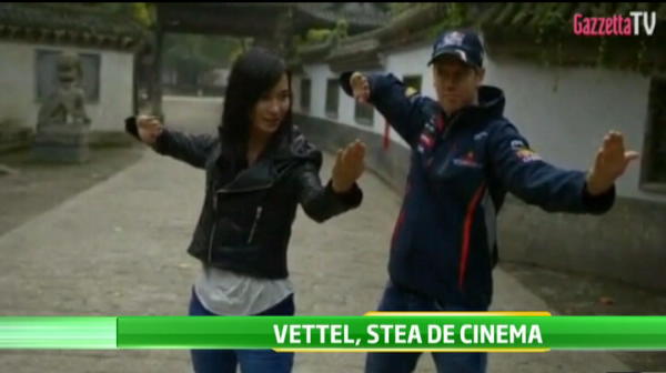 Vettel s-a apucat de filme! E maestru KUNG FU inaintea cursei din China!
