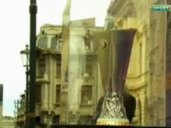 VIDEO: Trofeul Europa League a ajuns in centrul vechi din Bucuresti! Soricelul oracol a anuntat deja cine castiga Finala