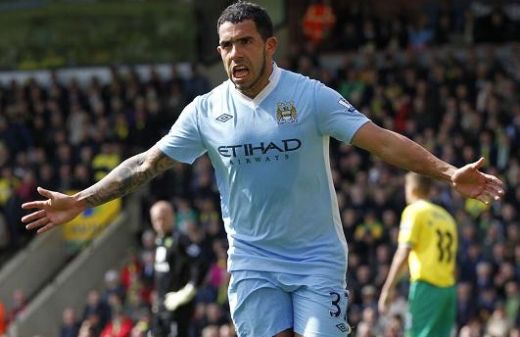 Carlos Tevez Manchester City Manchester United
