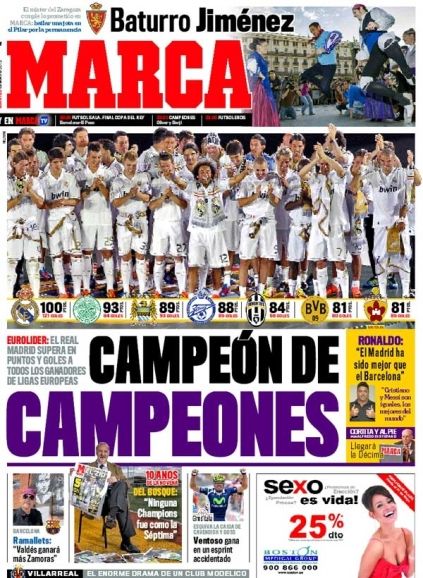 "Campionii Campionilor" si "Madrid, Madrid, Madrid" Ziarele din Spania se inclina in fata lui Real !_3