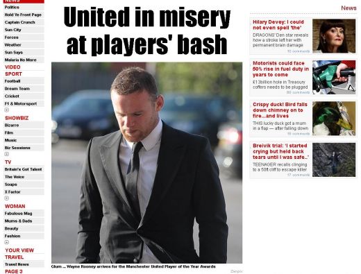 Manchester United Alex Ferguson Ryan Gigs Wayne Rooney