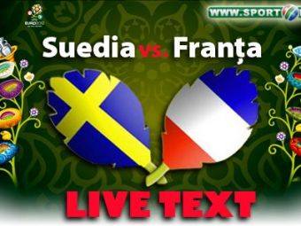 
	Franta e in SFERTURI si va juca in fata Spaniei! Suedia 2 - 0 Franta! Ibrahimovici merge acasa, dar fericit, a rapus Franta! 
