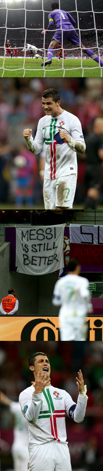 IMAGINEA ZILEI! Ronaldo nu scapa de COSMARUL Messi! Ce banner i-a stricat bucuria calificarii in semifinale:_2