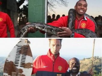 
	Imagini senzationale: Man United, cumparata de un TRIB din Africa! Jucatorii au fost obligati sa faca poze cu mascota: un sarpe care tocmai mancase un om :)
