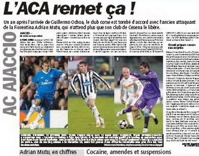 Mutu, prima data peste Ronaldinho! Transferul la Ajaccio i-a innebunit pe francezi! L'Equipe ii face portretul: "Cocaina, amenzi si suspendari"_2