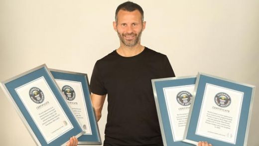 Ryan Giggs Guiness World Records Manchester United