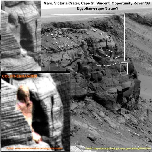 Imagine IN-CRE-DI-BI-LA! Robotul Opportunity a pozat o statuie egipteana pe Marte: "Aici au fost oceane uriase" VIDEO_1