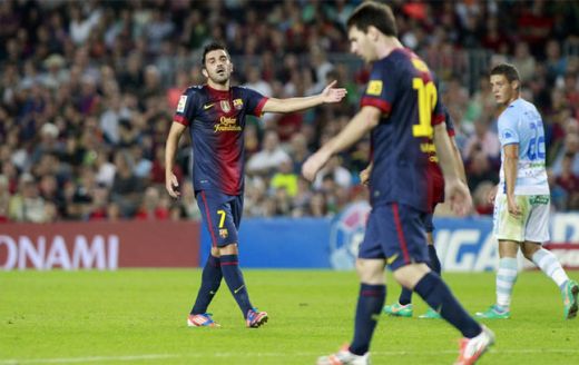 Lionel Messi Barcelona David Villa Gabi Torje