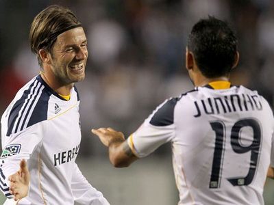 David Beckham juninho LA Galaxy MLS