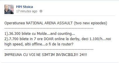 Anuntul care le UMILESTE pe rivalele din campionat! MM declanseaza misiunea: "National Arena ASSAULT". Ce mesaj a postat pe Facebook_1