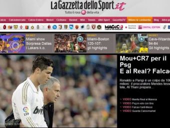 
	Gazzetta dello Sport: Fotbalul nu va mai fi niciodata la fel! Oferta FARAONICA a celor de la PSG pentru Mourinho si Cristiano Ronaldo! Falcao ajunge la Real!

