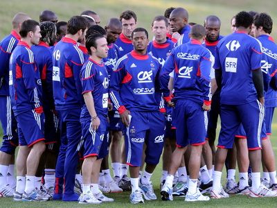 Franta Franck Ribery Patrice Evra Raymond Domenech Thierry Henry