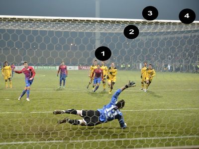 
	Ghici unde se afla mingea trimisa de Rusescu, din penalty? FOTO
