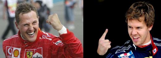 Sebastian Vettel Michael Schumacher Race of Champions