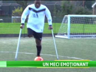 
	Fotbalul l-a lasat fara un picior, insa continua sa joace! Un fotbalist nigerian s-a intors pe teren, intr-un meci emotionant! VIDEO 
