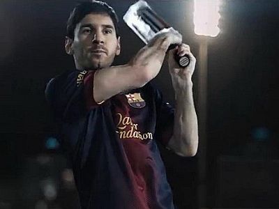 Lionel Messi Barca Barcelona reclama reclama Messi