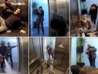 O noua FARSA INCREDIBILA in lift! Cum ai reactiona la asa ceva?! Zeci de oameni sunt INGROZITI dupa imaginile astea! 