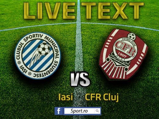 CFR Cluj CSMS Iasi Liga I live text