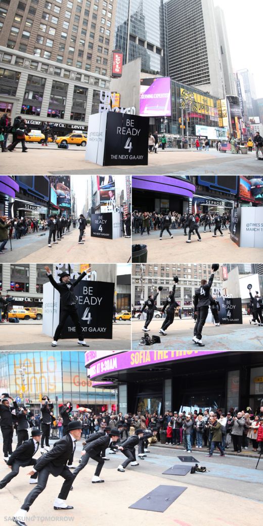 Spectacol pe strazile din New York inainte de lansarea Galaxy S4: "Pregatiti-va pentru un nou Galaxy". FOTO si VIDEO_1