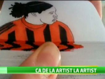 
	El poate castiga fara probleme orice concurs de TALENTE! Un brazilian a facut un desen INCREDIBIL cu Ronaldinho! Nu ai vazut NICIODATA asa ceva:
