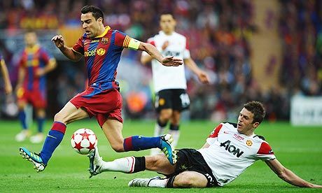 Michael Carrick Barcelona Manchester United Xavi Hernandez