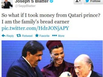 
	GAFA lui Blatter a innebunit internetul! A recunoscut ca a luat MITA de la Printul din Qatar! Ce l-a facut sa anunte asa ceva:
