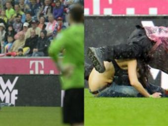 
	NEBUNIE la Munchen! O fata nu a mai avut rabdare si a intrat sa-i felicite pe jucatorii lui Bayern! Era dezbracata!
