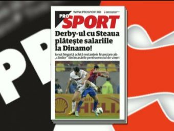 Citeste marti in Prosport: Meciul cu Steaua ii umple de bani pe jucatorii lui Dinamo indiferent de rezultat!