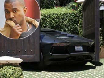 
	VIDEO Cineva va fi dat afara! Aventadorul de 500.000 de euro al lui Kanye West, prins intre portile garajului! Momentul care l-a facut sa-si puna mainile in cap!
