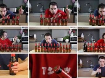 
	Ceva mai tare de atat NU exista! :) Un fan i-a facut Barcei un IMN cu sticle de bere! Super VIDEO!

