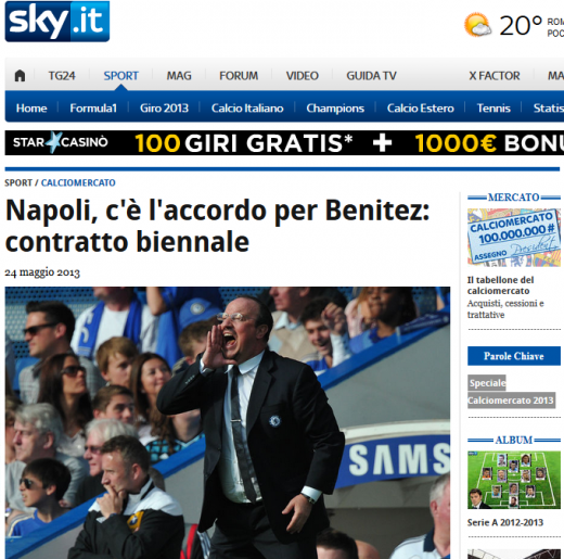 Mega rocada la 3 cluburi mari din Europa! Benitez s-a inteles cu Napoli, Stramaccioni a fost dat afara de la Inter! Cine va fi numit in locul sau:_1