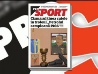 
	Citeste vineri in ProSport: trofeul de campioana a Romaniei este cel mai bun loc in care cizmarii isi pot tine... cuiele!
