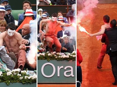 Incident fabulos la Roland Garros! Mai multi fani au intrat pe teren cu torte si abia au fost evacuati de bodyguarzi! IMAGINI TERIBILE_8