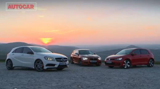 VIDEO Test comparativ intre noile Mercedes, BMW si VW Golf! Afla care e mai bun!