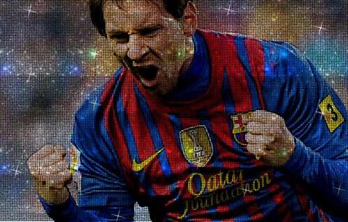 Detaliul FABULOS din spatele unei fotografii cu Messi! Starul Barcelonei are cel mai scump portret din istorie! Cat costa opera care il va face INVIDIOS pe Ronaldo:_1