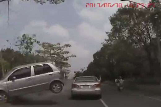 Daewoo Matiz accident