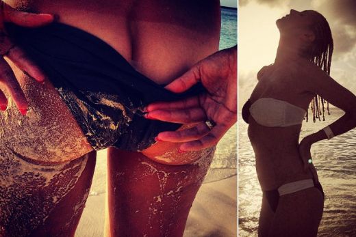 Vai de fundul ei! Heidi Klum s-a ars in soarele din Bahamas! Poza care face senzatie pe Facebook: Ouch! E cam mult pentru mine!_1
