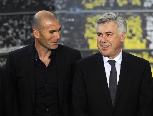Real Madrid Carlo Ancelotti Zinedine Zidane