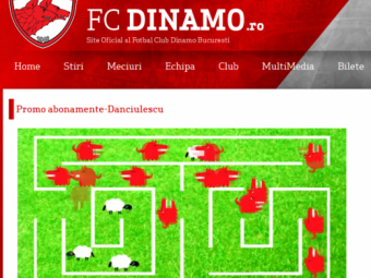 
	&#39;Era NegOita&#39; incepe sa-i scoata din minti pe stelisti: Dinamo isi promoveaza abonamentele pe site-ul oficial cu un joc in care cainii mananca oile :)
