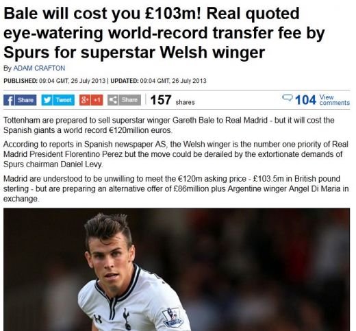 FABULOS! Bale va fi cel mai scump transfer din istoria fotbalului! Suma COLOSALA ceruta pentru el de englezi! Ziua care va soca sportul!_1