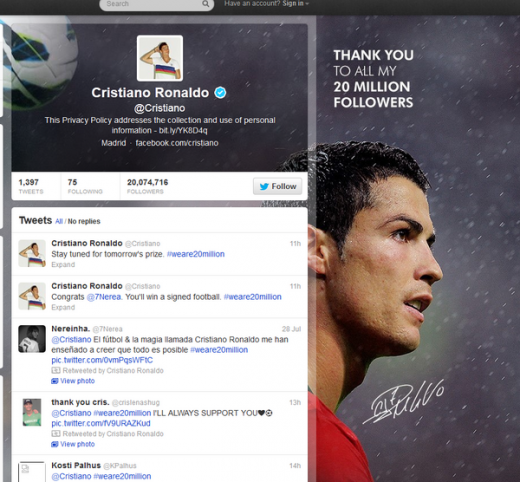 Neymar, peste Messi pe retelele de socializare! Ronaldo e lider cu 20 de milioane de followeri pe Twitter! Cum arata topul:_2