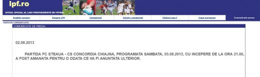 OFICIAL! LPF a anuntat decizia in privinta meciului dintre Steaua si Concordia! Anuntul facut in urma cu cateva minute:_2