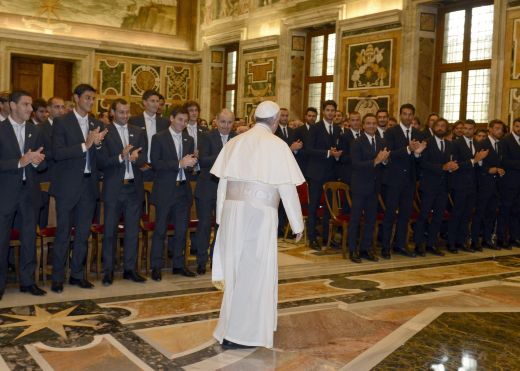 FOTO: Ziua in care Messi l-a cunoscut pe Papa! Jucatorii Italiei si Argentinei au mers la Vatican! Messi: "O zi memorabila!"_3