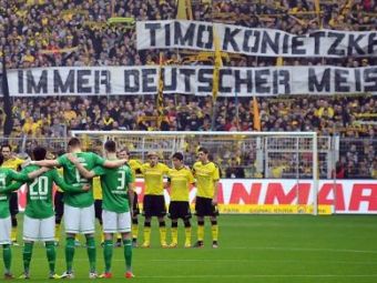 
	Nemtii au intrat in ISTORIE! Cel mai frumos moment din istoria Bundesligii! Ziua in care 80.000 de fani au lacrimat pentru un idol:
